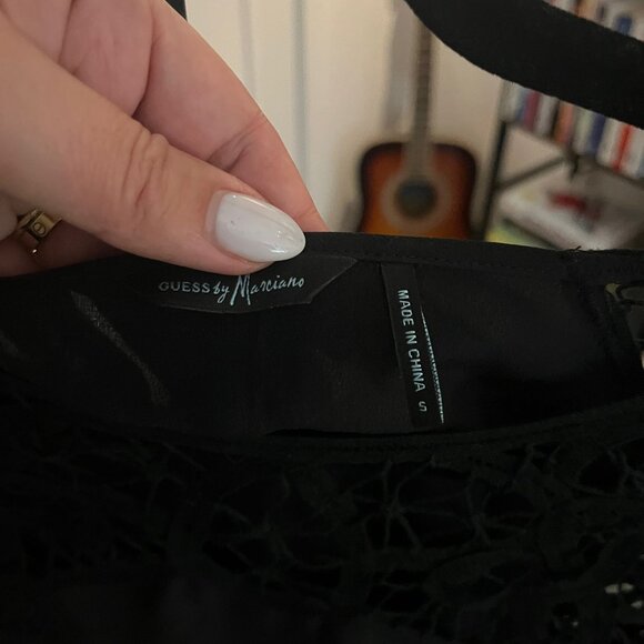 Guess by Marciano Size S  Black Lace Blouse - Picture 3 of 4